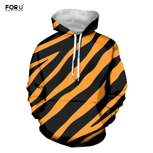 FORUDESIGNS,, женские толстовки с принтом зебры, зимняя уличная одежда, модная женская одежда, топы с капюшоном, большие размеры, мужские пуловеры, куртка - Цвет: HN1256Z72W