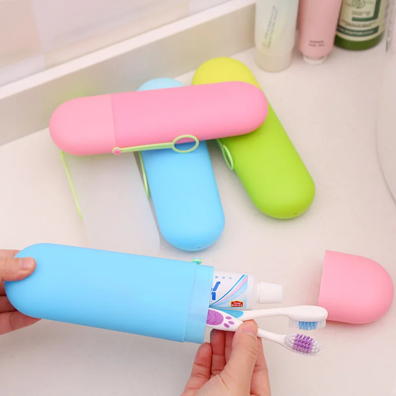 Portable Travel Toothpaste Toothbrush Holder Cap Case Storage Cup Box Container 