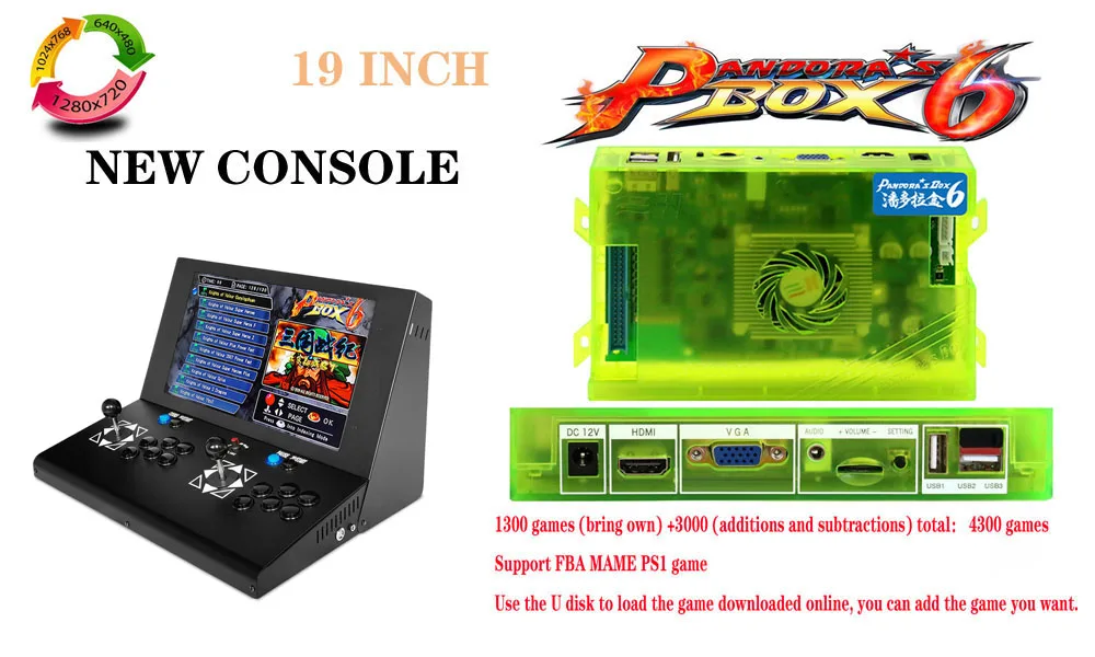 Pandora's Box DX electronic arcade game board for arcade LCD cabinet, 3000 in 1 VGA output Video Jamma game PCB