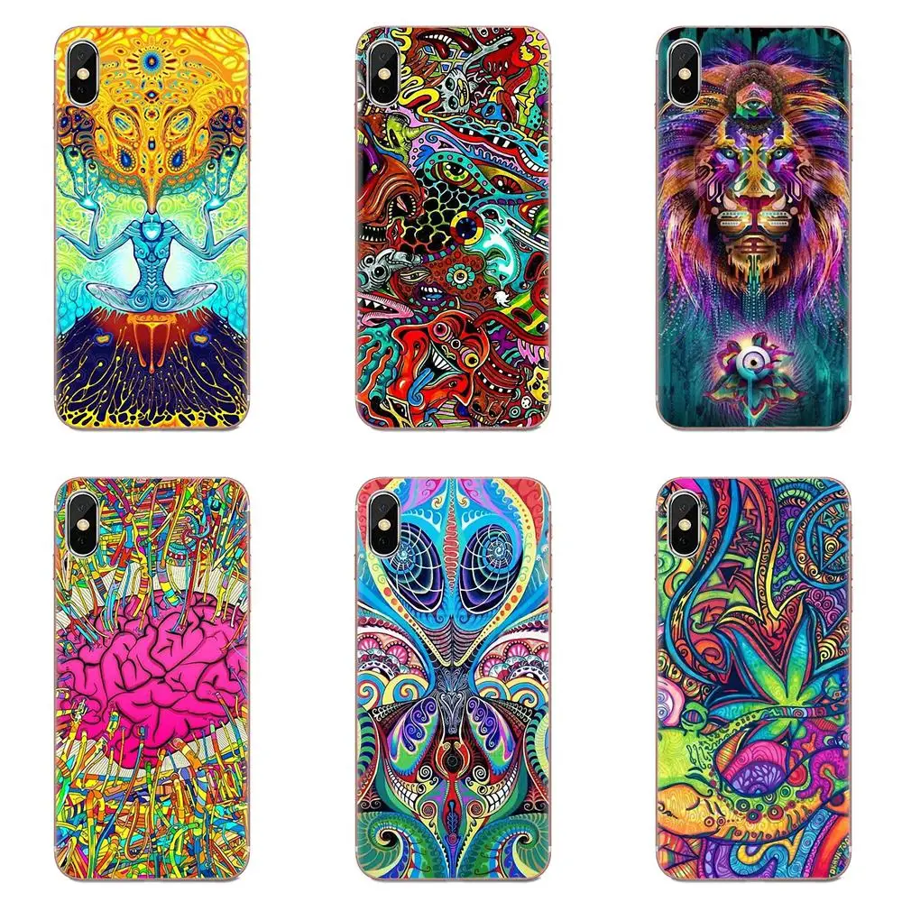 Trippy Psychedelic Lion Eye Silicone Case For Huawei Honor Mate Nova Note 20 20s 30 5 5I 5T 6 7I 7C 8A 8X 9X 10 Pro Lite Play | Мобильные
