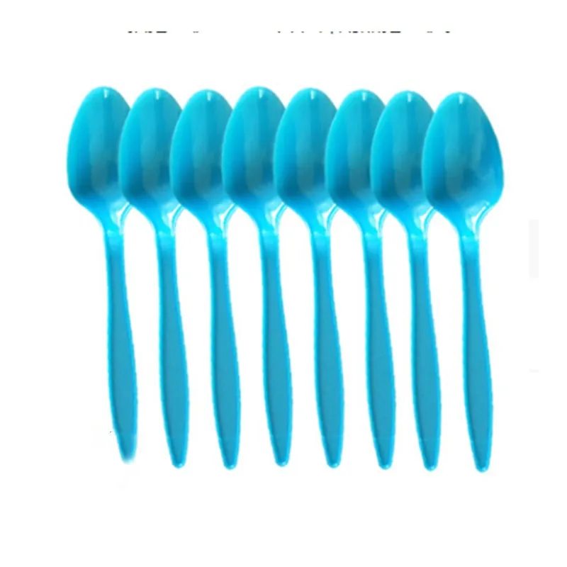 10pcs Spoon Строительные грузовики на день рождения одноразовые столовые приборы набор тарелок соломенные буквы Трактор Автомобиль Баннер Дети Мальчики вечерние принадлежности - Цвет: 10pcs Spoon