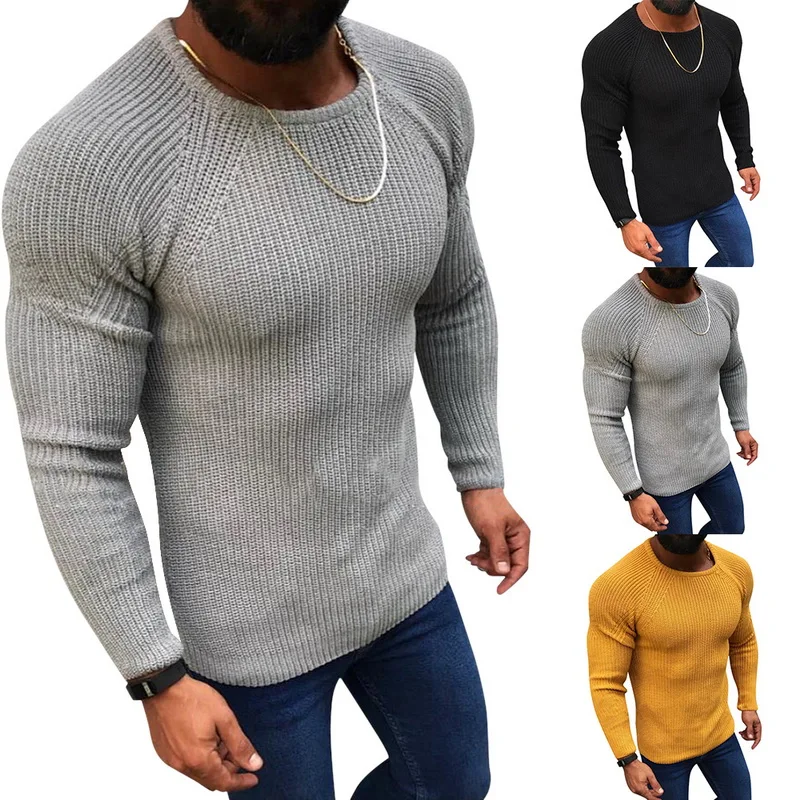 Puimentiua Mens Autumn and Winter Slim Fit Long Sleeved Round Neck Pullover Sweater Tops Male Solid Warm Simple Sweaters 2019 Puimentiua Mens Autumn and Winter Slim Fit Long Sleeved Round Neck Pullover Sweater Tops Male Solid Warm Simple Sweaters 2019