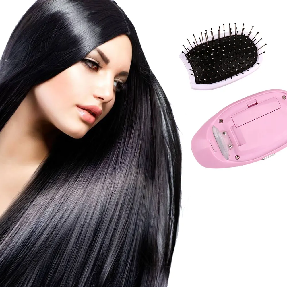 Портативная электрическая ионная расческа для волос с отрицательными ионами, расческа для моделирования волос, расческа для укладки волос+ PN34