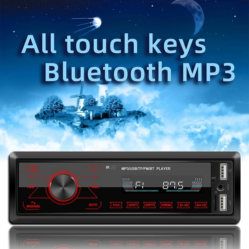 1DIN Авторадио автомобиля Радио Стерео пульт дистанционного управления Bluetooth аудио стерео 12 В Автомобильный MP3-плеер USB ISO автомобильный мультимедийный плеер