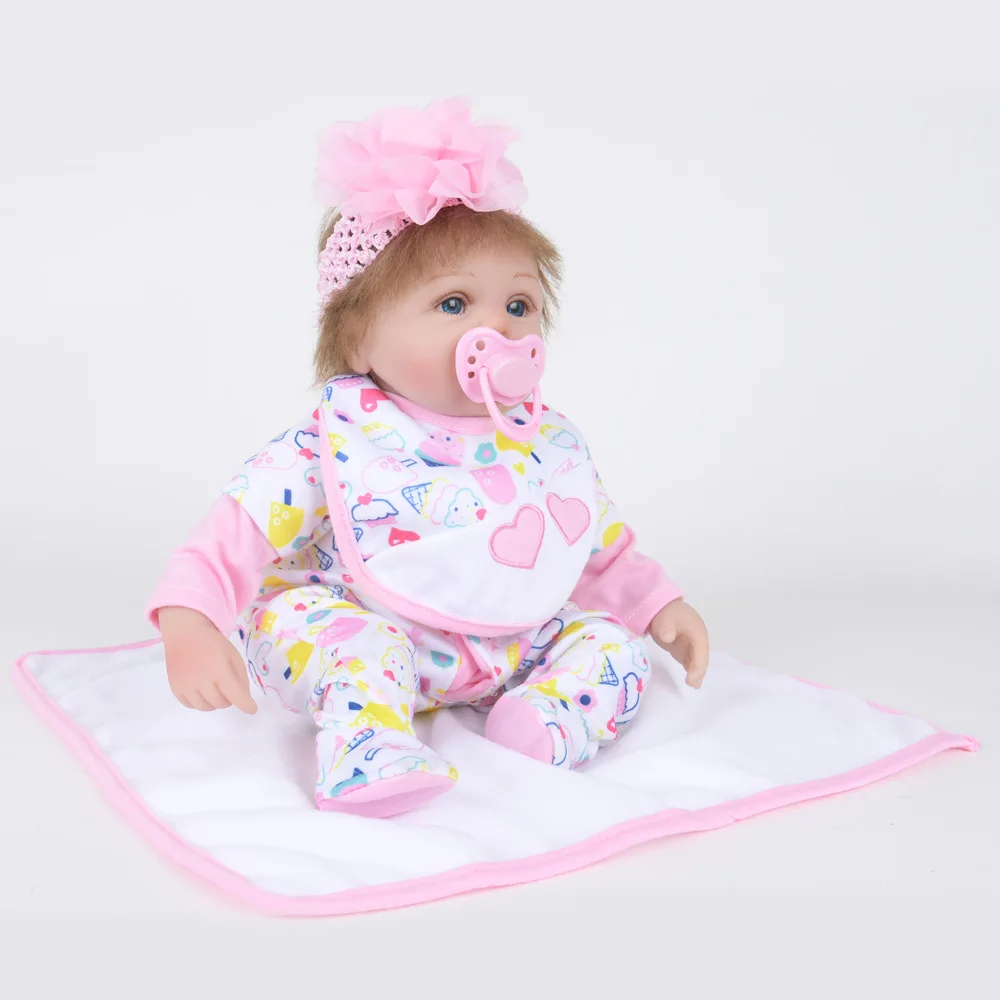 

Export Simulated Doll Soft Silcone Cloth Body Baby GIRL'S Play House Toys CHILDREN'S DAY Children's Day Gift