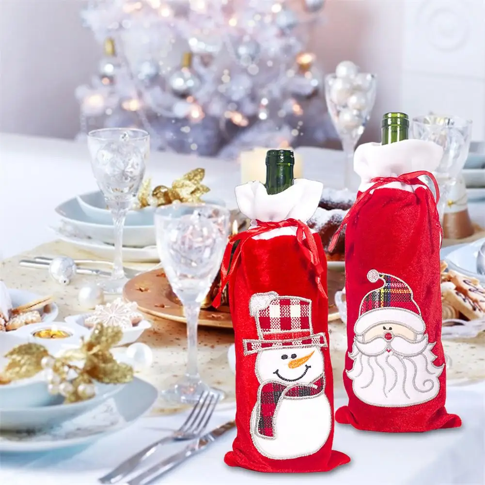 Рождественские украшения, винный свитер на бутылку, крышка для бутылки шампанского, вечерние бутылки для столовой, вечерние украшения, товары для дома