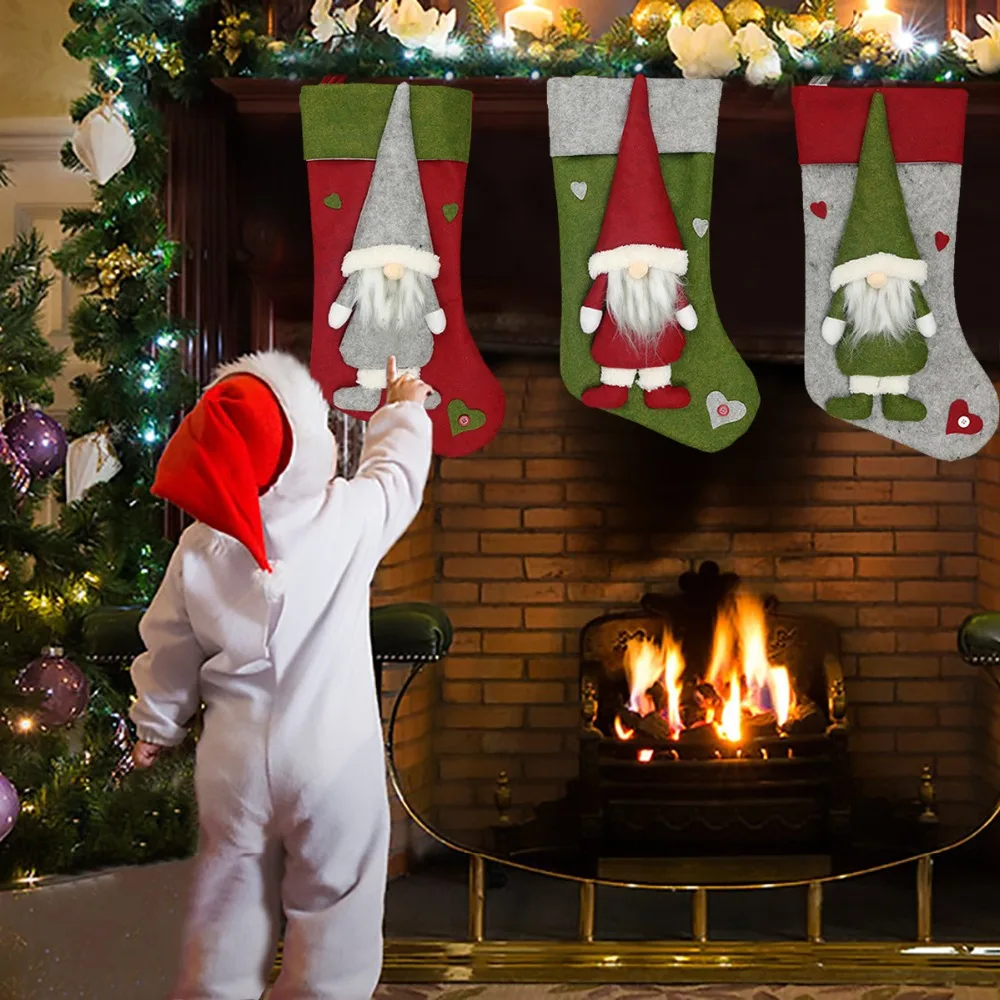 HUIRAN Рождественский чулок рождественские украшения для дома Navidad подарок на год Рождественские декоративные рождественские украшения