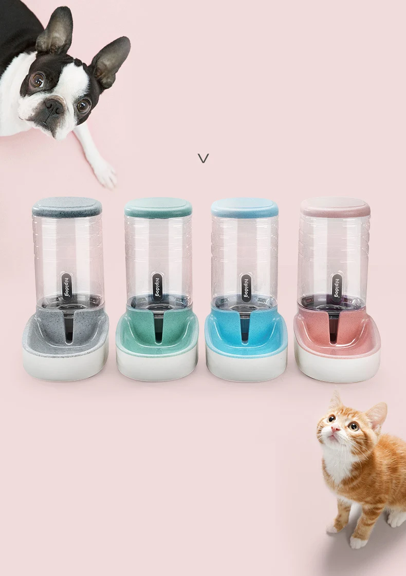 Автоматические миски для кормления кошек и собак, дозатор питьевой воды для домашних животных, автоматические кормушки для воды, диспенсер для еды, кормушки поилки, нескользящая основа