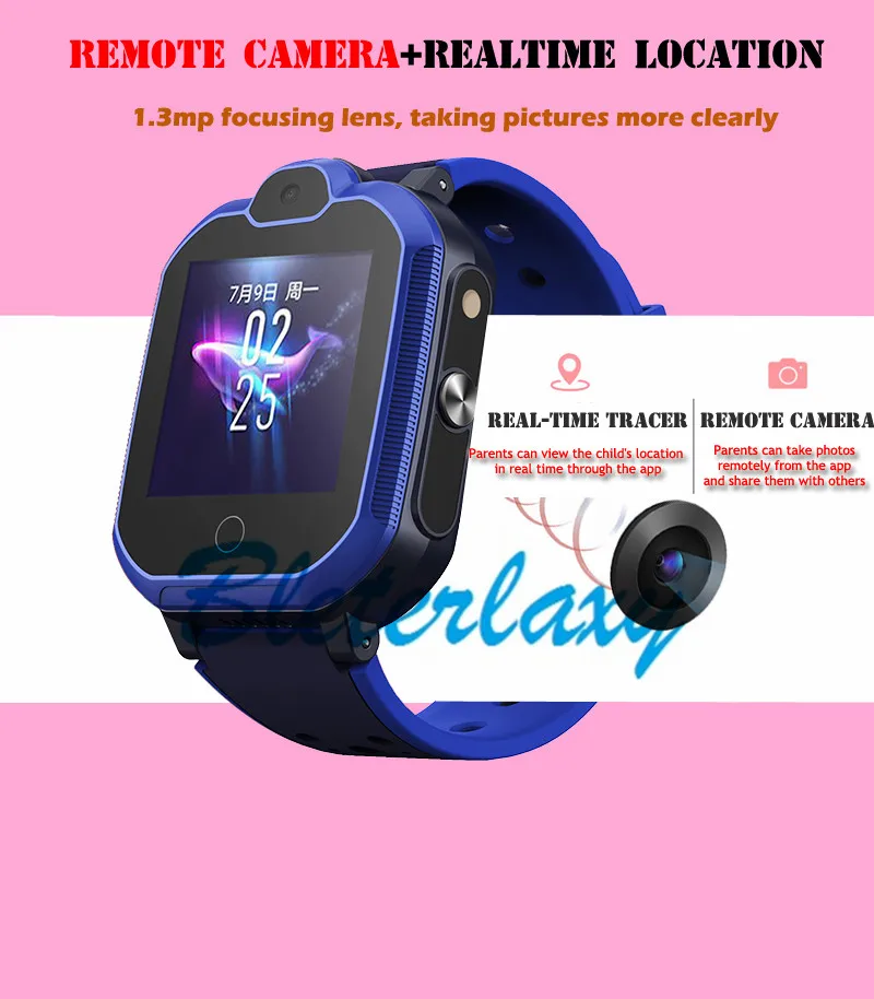 Смарт 4G ребенок студент IP67 водонепроницаемый Удаленная камера gps Wi-Fi Smartwatch SOS видео вызов монитор трекер местоположение телефон часы