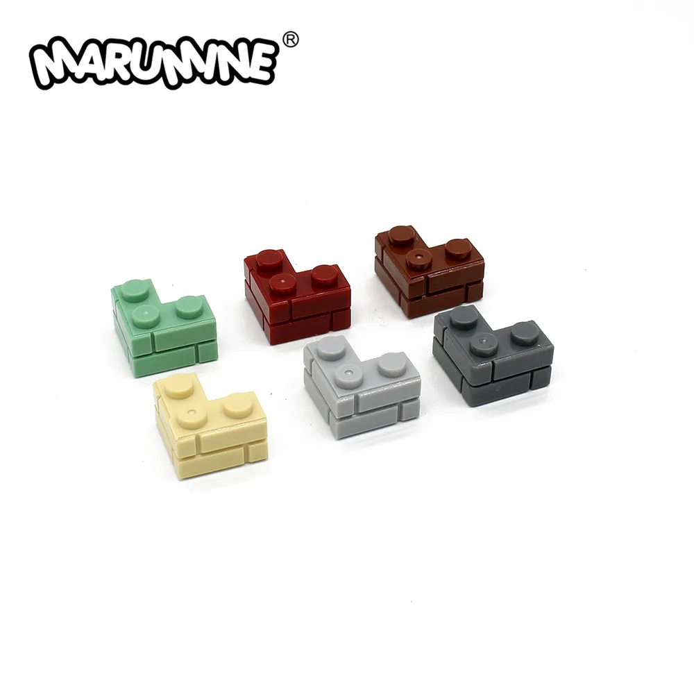 MARUMINE 2x2 точки Угловые настенные Кирпичи 100 шт. классический строительный блок игрушки конструкторы MOC