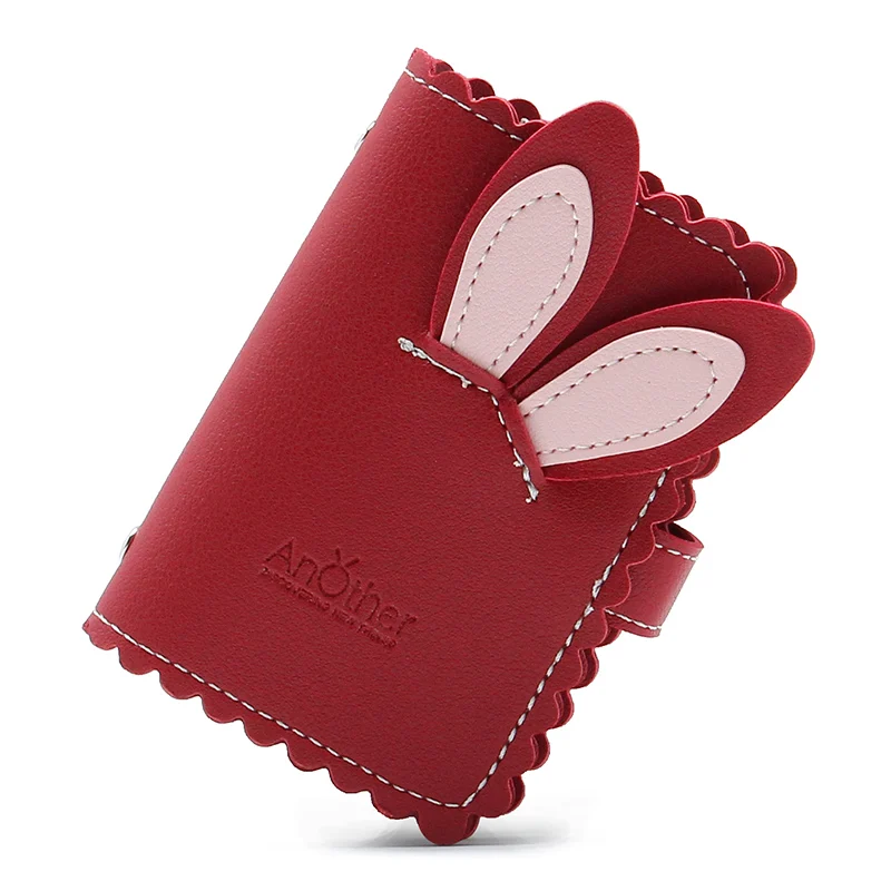 rabbit red APP BLOG бренд функция 24 бита чехол для карт бизнес-держатель для карт для мужчин и женщин сумка для кредитных карт для ID паспорта карты кошелек - Цвет: rabbit red