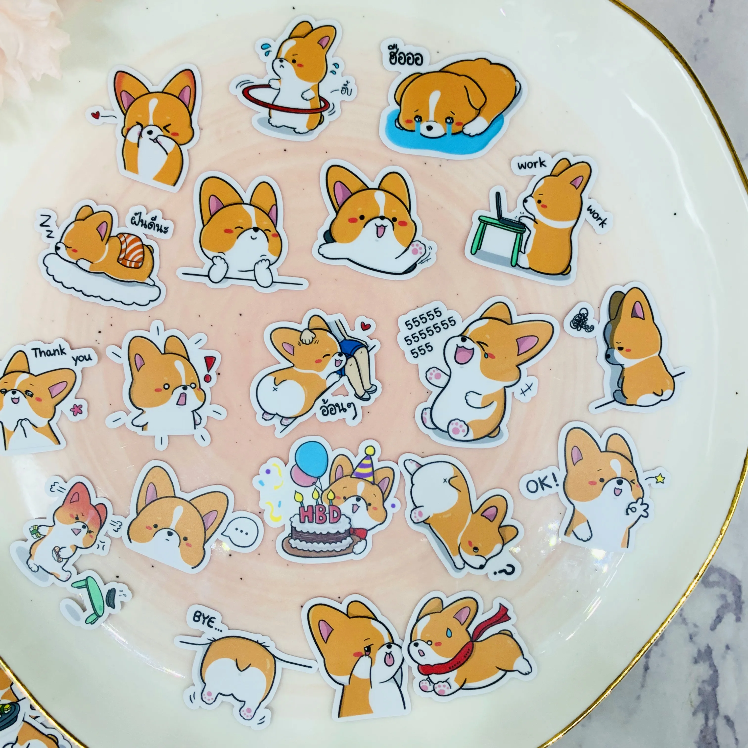 40 шт Милая наклейка corgi для детей Домашние наклейки на книги на ноутбук/декоративные Скрапбукинг/Сделай сам