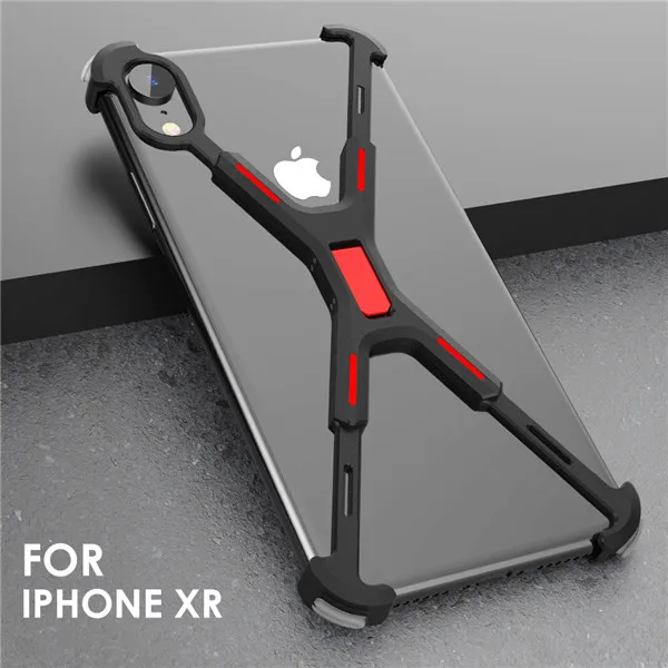 Для iPhone XR XS MAX ударопрочный X образный бампер чехол для iPhone XS Max X XR защитный чехол R-JUST Алюминиевый металлический корпус - Цвет: for iphone XR