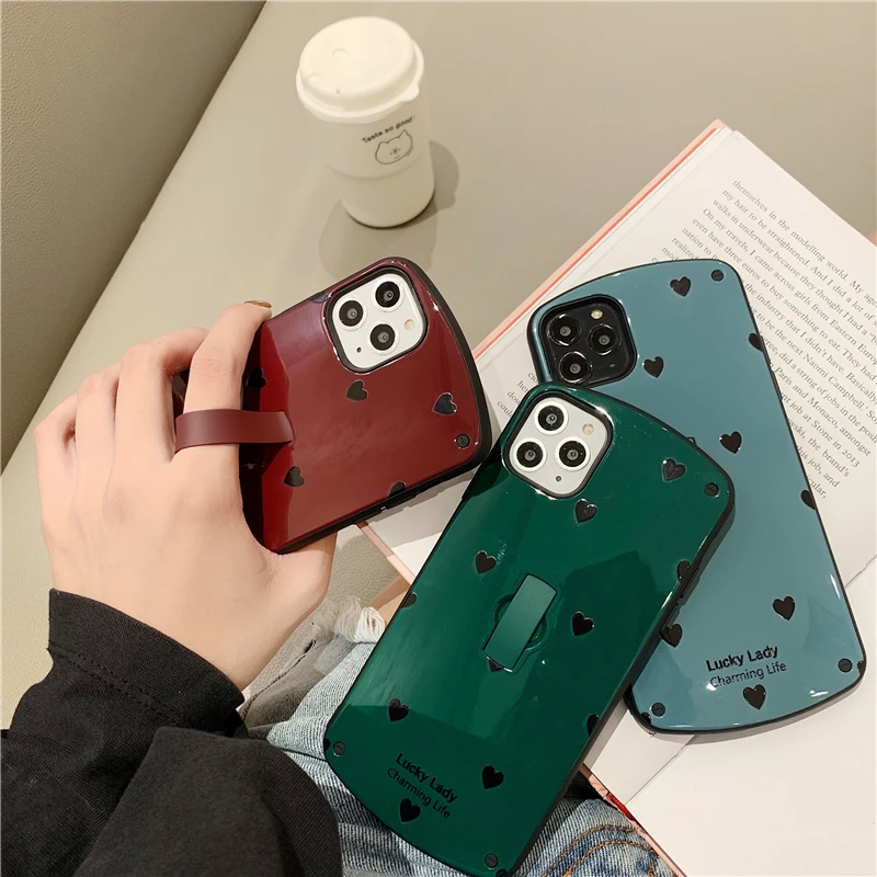 Модный чехол с надписью Love Heart ArcPhone для Iphone 11 Pro Max Xr Xs Max, жесткий силиконовый чехол для Iphone 7, 8 plus, задняя крышка с кольцом