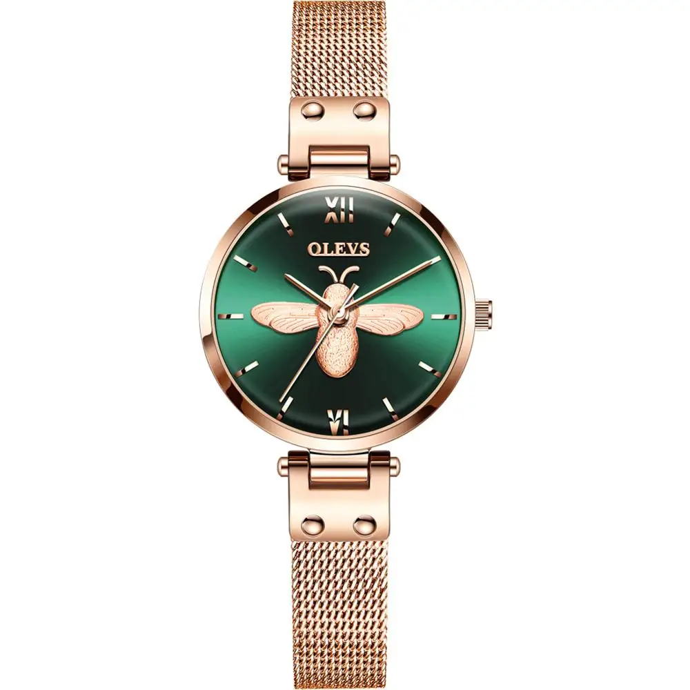 

Gold Luxury Bee Ladies Watch Waterproof Dress Vintage Women Watches Casual Quartz Wrist Watch For Women Gift relogio feminino