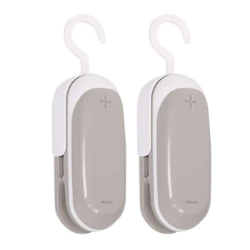 

2 Pcs Mini Bag Sealer,Portable Heat Vacuum Sealers Sealer, 2 in 1 Heat Seal and Cutter Mini Food Sealer for Food Storage