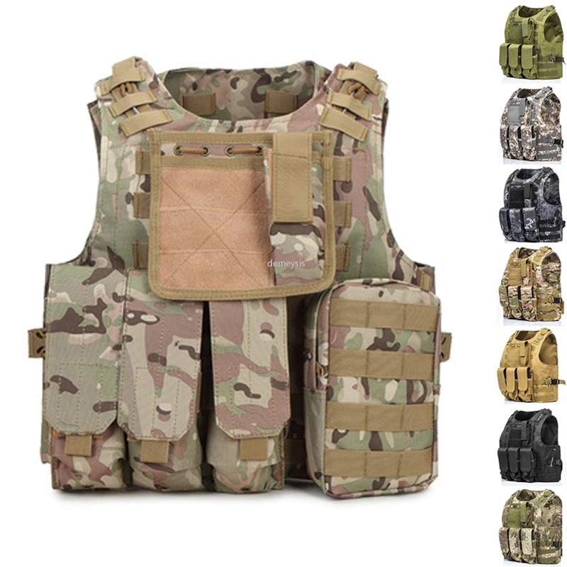 

Tactical Vest Molle Plate Carrierr Body Armor Adjustable Combat CS Protective Vest Military Army Assault Camouflage Vest