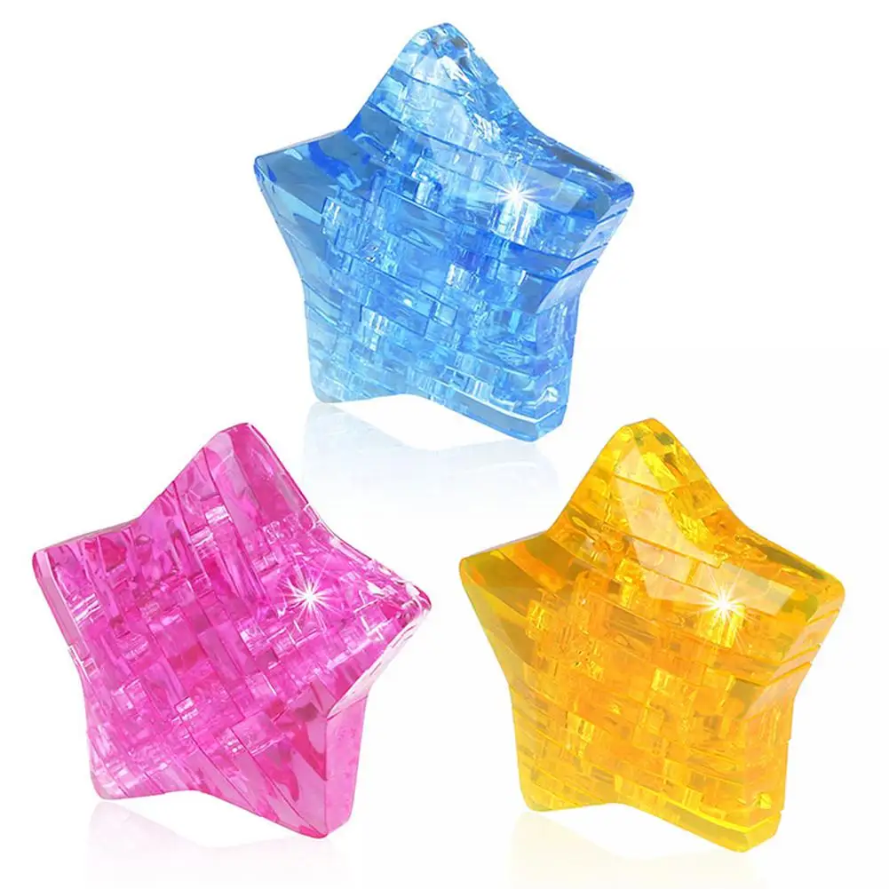 

DIY 3D Crystal Puzzle Star Assembly Model Desk Decor Brain Teaser Children Toy Hand craft toy kids Educational Toys gift