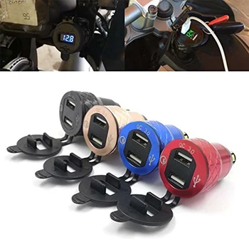 

For BMW F800GS R1250GS R1200GS USB Motorcycle Charger Plug Socket Cigarette Lighter Adapter Led Display Dual Quick Charge 3.0
