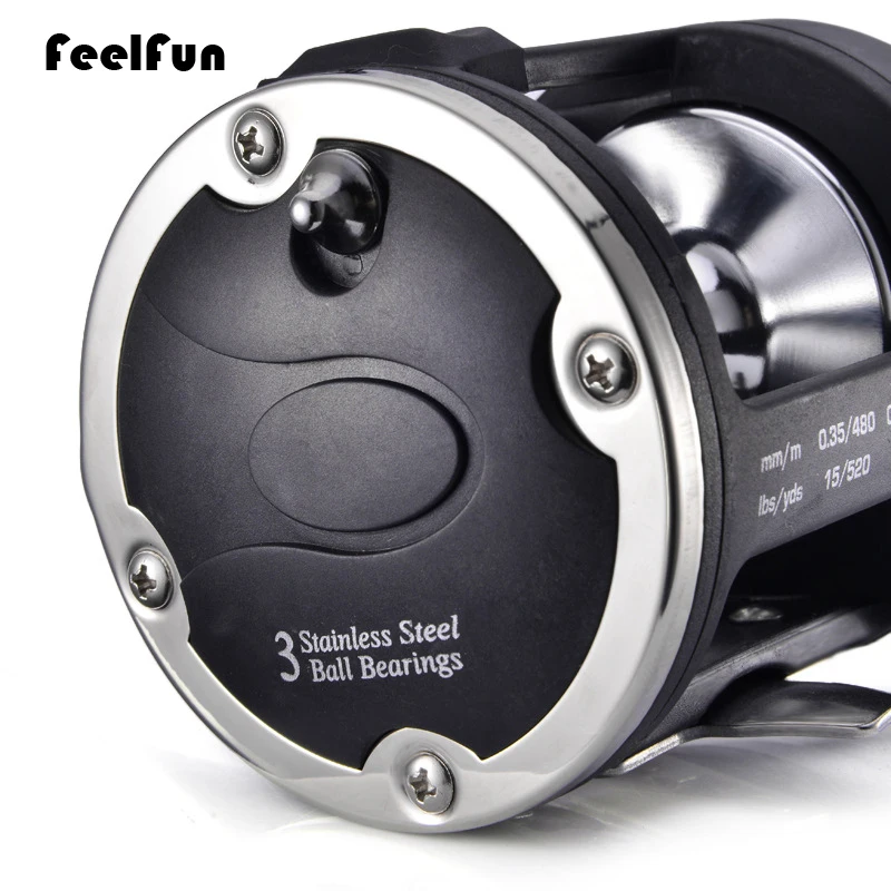 FeelFun 3BB металлическая линия катушка дешевая тролловая катушка спиннинга морская приманка троллинговая Катушка левая рука/правая рука