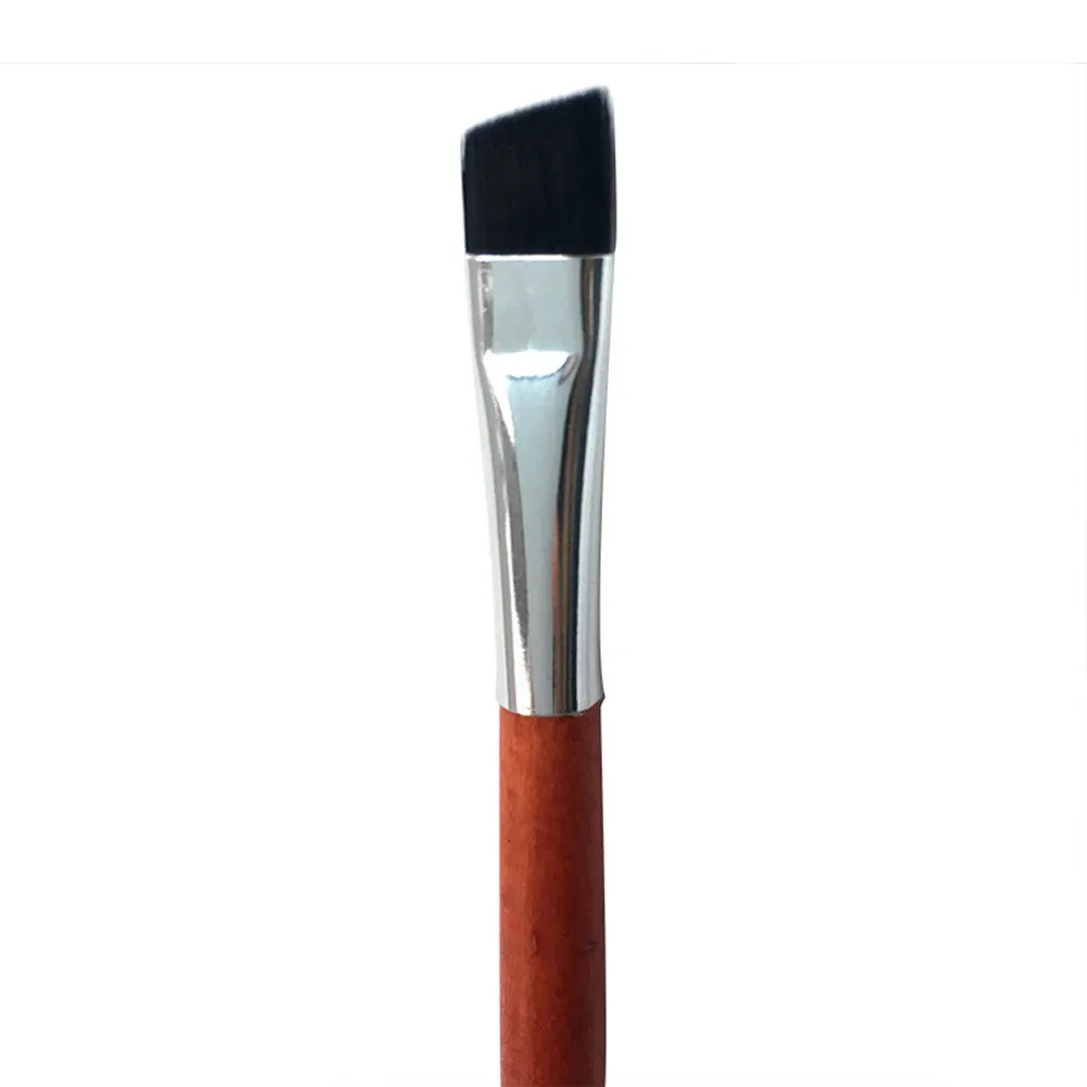 1 шт., 2в1, Duo Brow beauty, макияж, кисточка для Бровей Ресниц, двухсторонняя расческа, деревянная ручка, двусторонняя кисть для бровей, плоские Угловые кисти