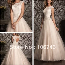 

free shipping lace fully New Formal Ball Gown customize white/ivory bridal Custom Size wedding dresses