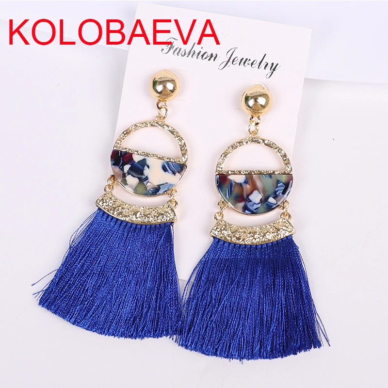 Длинные висячие серьги с кисточками ювелирные изделия дизайнерские женские