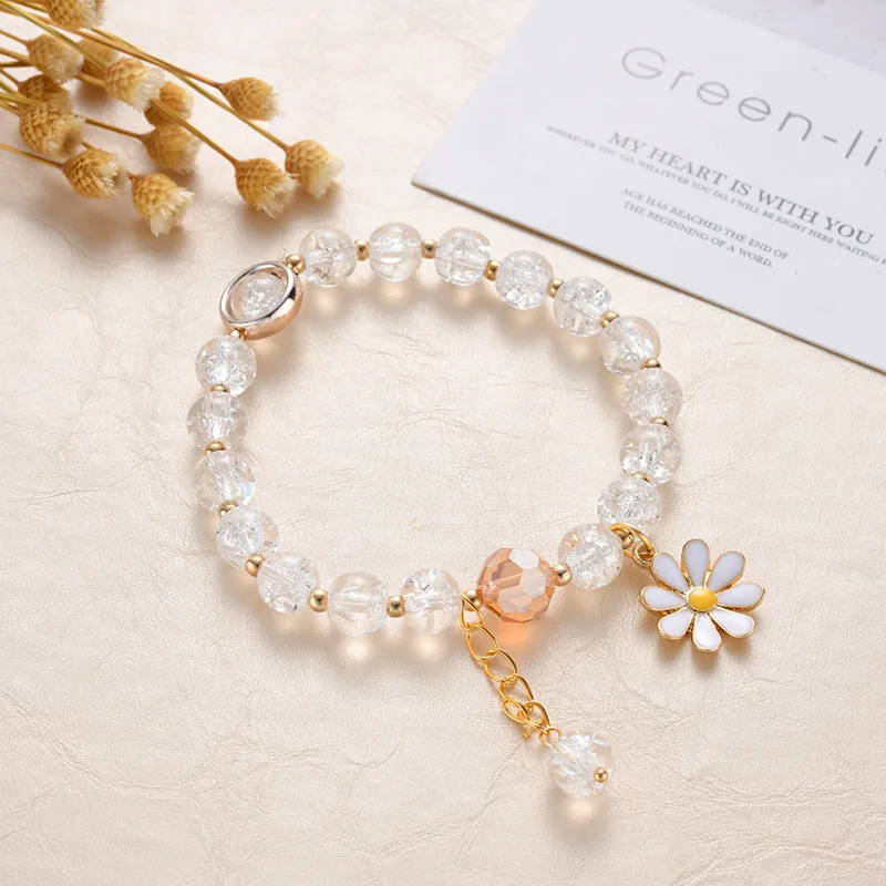 New Korean Flowers Daisy Bracelets Bohemian Colorful Crystal