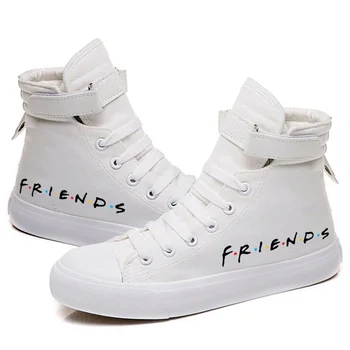 

Mens Friends Printed TV Show Canvas High-top Shoes Cozy Sneakers For Women And Men