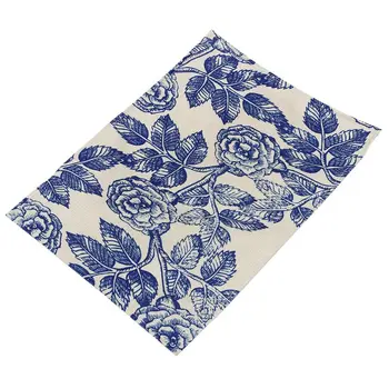 

Blue and White China Style Cotton Linen Insulation Placemats Place Pad(style 3)