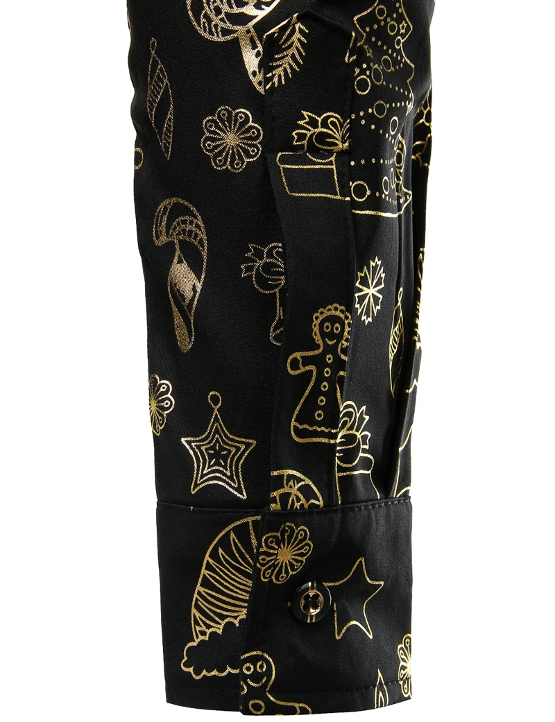 Черная Рождественская Мужская рубашка, Повседневная, приталенная, на пуговицах, Мужская одежда, рубашки с длинным рукавом, Chemise Homme Camisa Social Masculina, США, XL