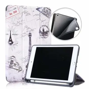 

Case for iPad Mini 5 2019 Smart Cover With Pencil Holder Funda For iPad Mini4 mini5 7.9 inch Silicone Soft Back Shell+Film+Pen