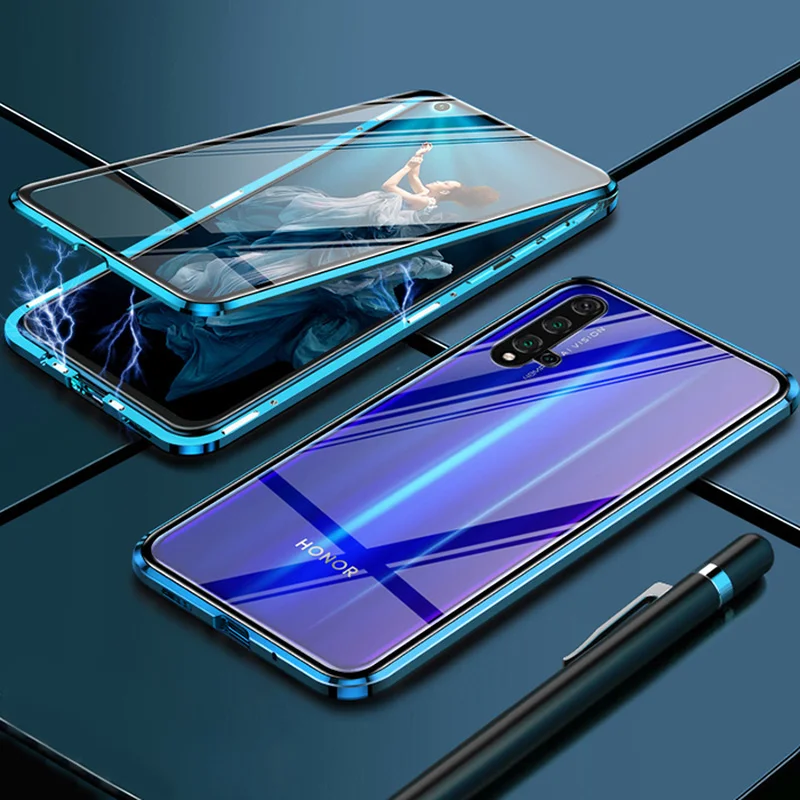 Металлический Чехол-бампер для Huawei Nova 7 SE Pro магнитный противоударный чехол из