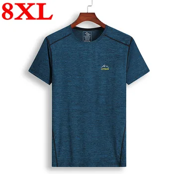 

plus size 8XL 7XL 6XL Fashion Summer T Shirt Male Short Sleeved Male Quick-drying and breathable Casual Tees Brand T-Shirts Men