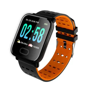 

Smart Bracelet A6 Color Screen Heart Rate Blood Pressure IP67 Waterproof Sports Pedometer Bluetooth Bracelet