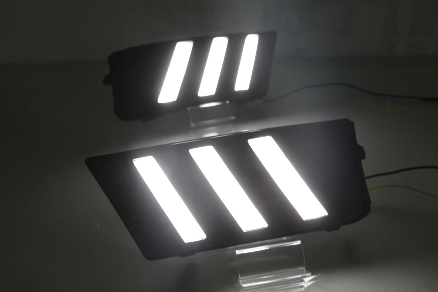 1 комплект фар бампера для Skoda Octavia дневного света~ 2018y автомобильные аксессуары светодиодный DRL фары для Octavia противотуманные фары