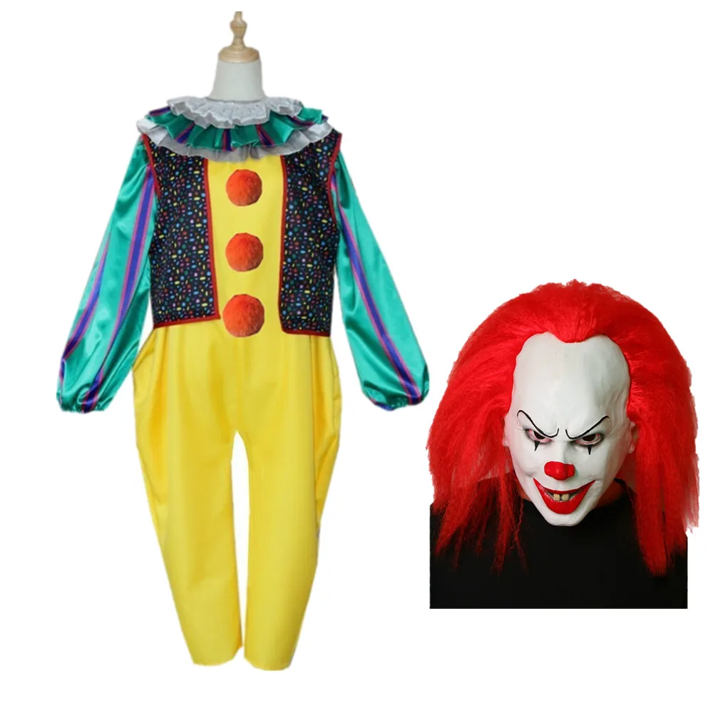 

Stephen King's It Cosplay Costume Adult Halloween Yellow Costume Unisex Jumpsuit