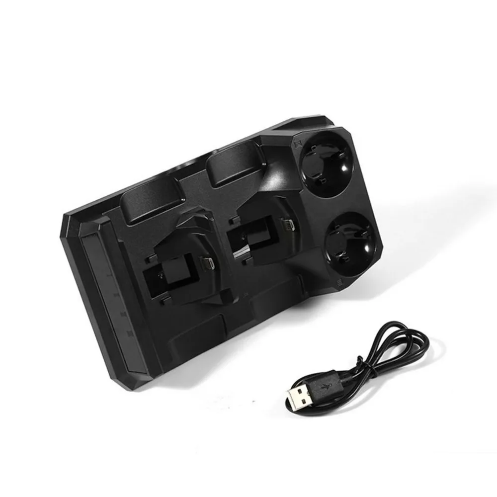 Для Playstation 4 PS4 Slim Pro PS VR PS Move Motion контроллеры 4 в 1 Зарядное устройство USB зарядная док-станция Подставка для хранения с колпачками