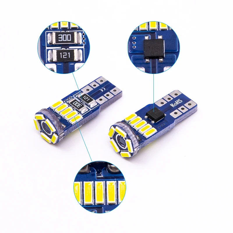 1 шт. Canbus Led T10 15SMD 2825 W5W 4014 SMD 12 в автомобильный светильник внешний боковой маркер