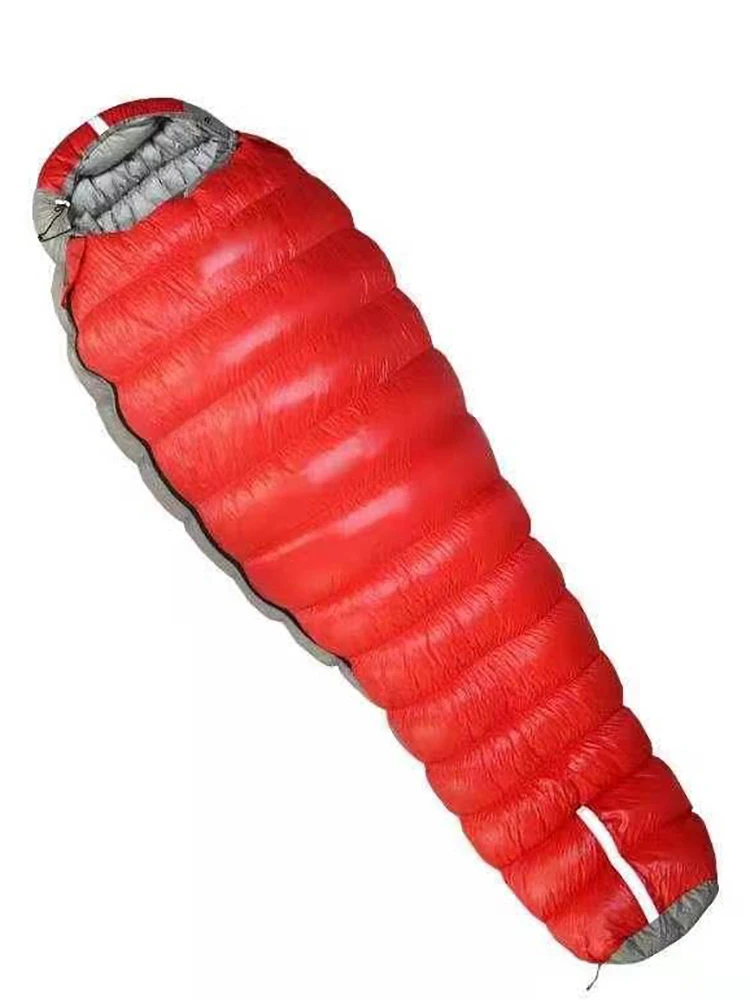 Ультралегкий водонепроницаемый зимний спальный мешок, 225*90 см, 2000 г/2200 г, с наполнителем из белого гусиного пуха