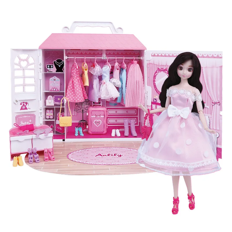 

Amway Li Sweet Wardrobe Model Replaceable Doll Clothes Set GIRL'S Birthday Educational Play House Toys