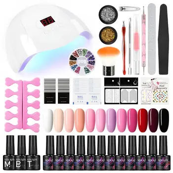 

UV LED Lamp Dryer Soak Off Gel Varnish Nail Polish Manicure Set With For Nail Extention For Manicure Nail Art Tool Set