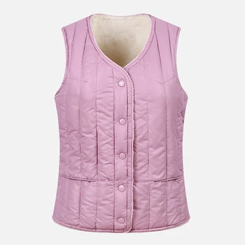 

Down Cotton Vest Women's Thin Winter Short Slim Korean Warm Tank Female 2019 Casual Plus Velvet Ladies Tops