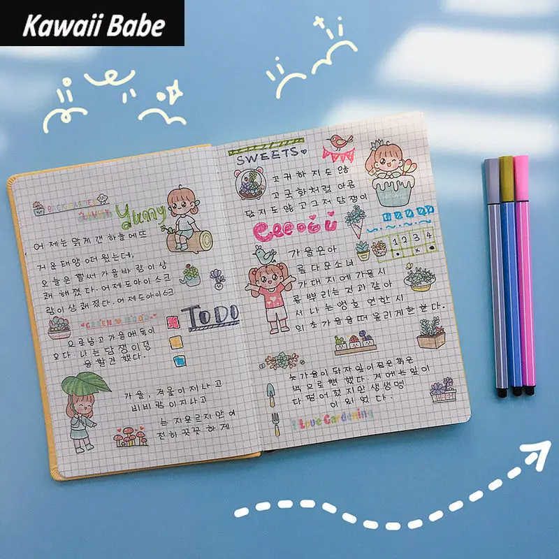 Kawaii Notepad Art Board Print for Sale by kawaiilife