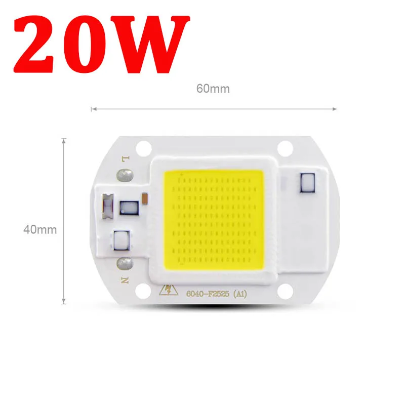 Светодиодный лазерный диод 220V прожектор источник света COB светодиодный чип Встроенный смарт-чип IC для точечный светодиодный светильник Сделай Сам лампа лампада СВЕТОДИОДНЫЙ матричный 3 Вт-50 Вт - Испускаемый цвет: 20W
