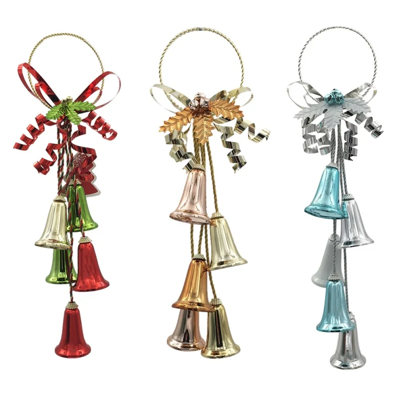 

Unique Christmas Bell Pendant Door Hanging Jingle Bell Ornaments Metal Bell For Home Decor Mini Christmas Tree Craft For Party