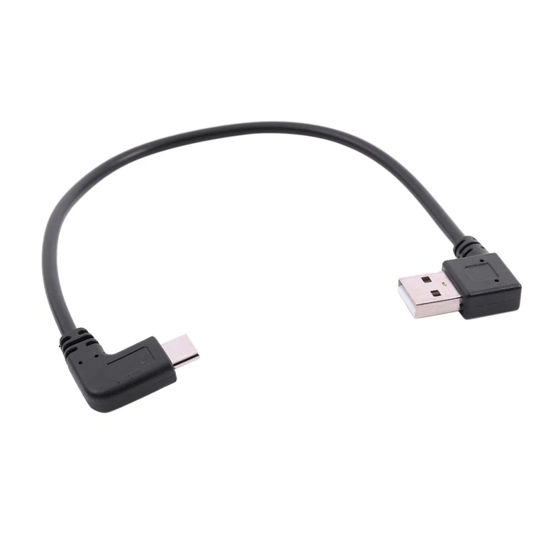 Кабель типа C 90 градусов, папа-USB 3,1 C(тип C) папа левый правый угол синхронизации и зарядки конвертер Кабель-адаптер Шнур 10 дюймов
