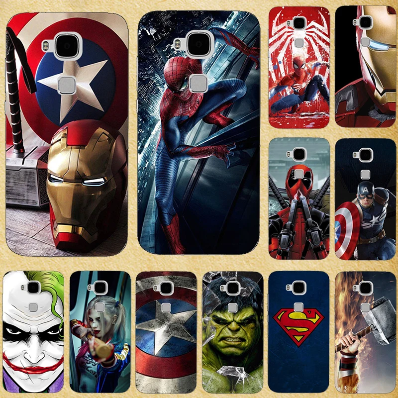 

Super Hero Phone Case Cover for Huawei Ascend G9 G8 G7 G610 G510 G730 Soft Silicone Back Cover For Huawei G9 Lite Shell Fundas