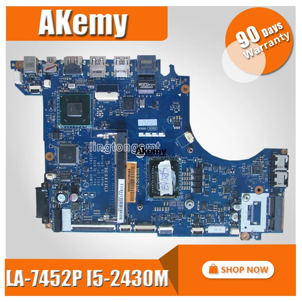 

Mainboard PLW00 LA-7452P for Dell XPS 14z L412Z i5-2430m "GRADE A" laptop motherboard