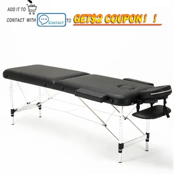 

Folding Beauty Bed Professional Portable Spa Massage Tables Lightweight Foldable with Bag Salon Furniture Aluminum alloy